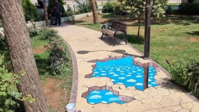 تصاویر نقاشی های سه بعدی روی دیوار شهر